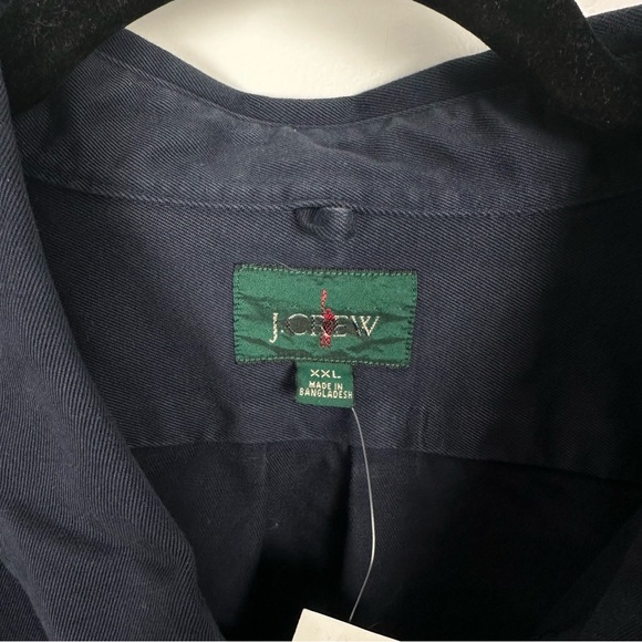 J. Crew Men’s Relaxed garment-dyed heavyweight twill shirt Navy Blue BV491 NEW - Picture 5 of 11